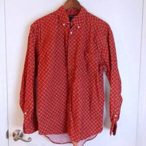 Ivy Crew Button Down Shirt Long Sleeve Patterned Casual Mens Size M /#5334